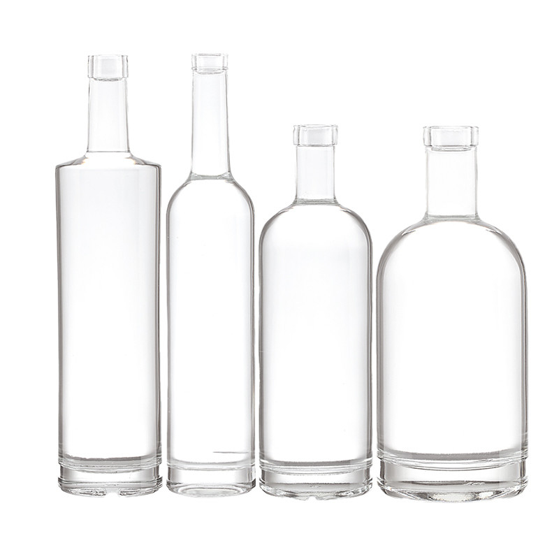 700 ml 200 ml 500 ml 1 litro Coppa di vetro Vodka Bottiglie di brandy per lo stoccaggio di champagne chiaro