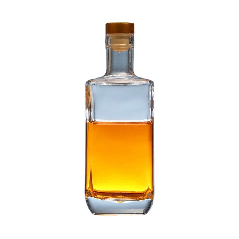 375ml 500ml 750ml Vodka Whisky Liquor Bottiglia con sughero Realizzata in materiale estremamente bianco