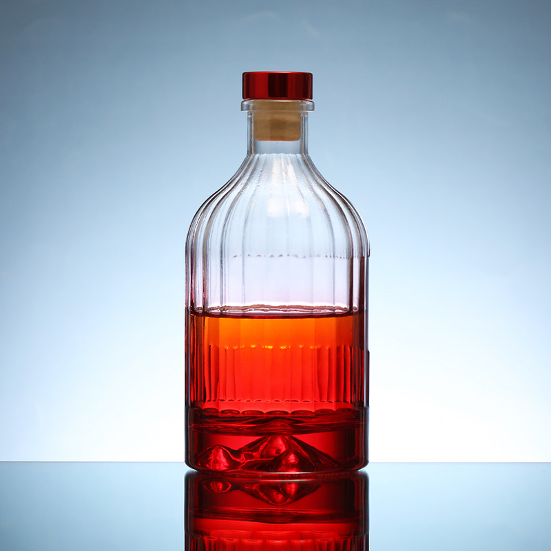 Super Flint Glass 350ml 500ml 700ml 750ml Bottiglia vuota per il deposito del whisky