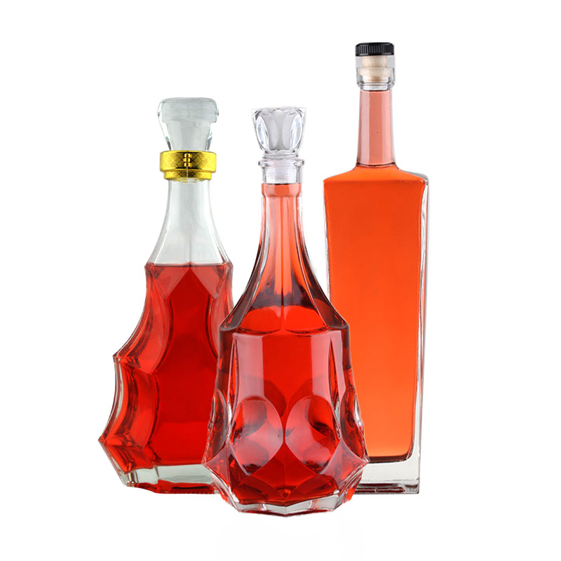 Materiale di vetro Super Flint Bottiglie di liquore vuote 750 ml per liquore Tipo di sigillamento del sughero