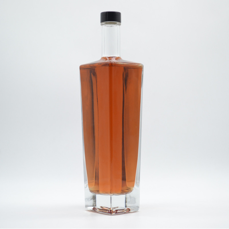 Gravatura Forma Moda Super Flint Brandy Spiriti Vuoto White Liquor xo Bottiglia di vetro quadrato