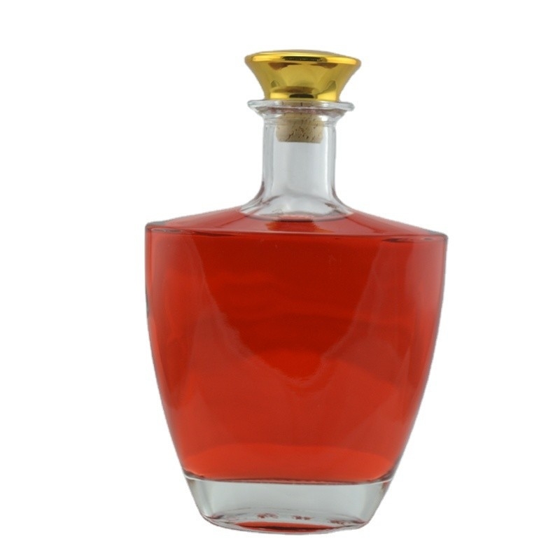 Olio d'oliva bianco Tequila Whiskey Alcol V-Shaped Vodka Licore Bottiglia con tappo a vite