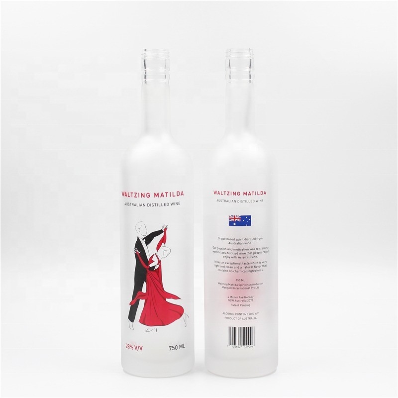 Bottiglia in vetro da 700 ml per gin rum whisky vodka e altri ordini OEM benvenuti