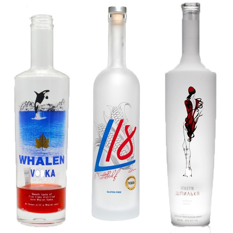 Cristallo 700ml 750ml 1L Gin Whisky Vodka Whiskey Bottiglie di vino per liquori