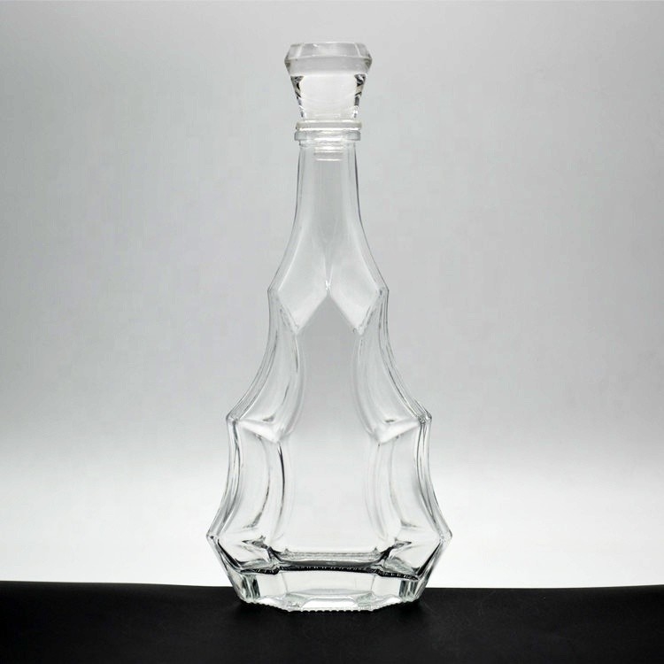 375 ml 700 ml 2 litri Bottiglia di vetro quadrato blu per la stampa Alcol Liquori Vodka Rum Gin