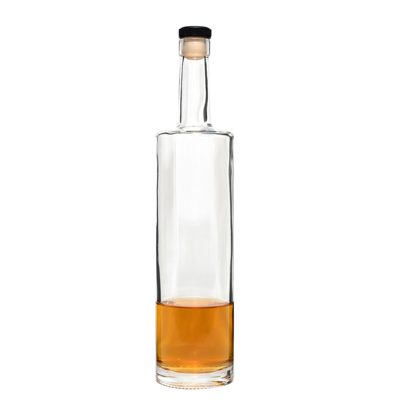 Super Flint Glass Custom Logo Vuoto 750ml 200ml 375ml Liquor Rum Brandy Bottiglia di Whisky
