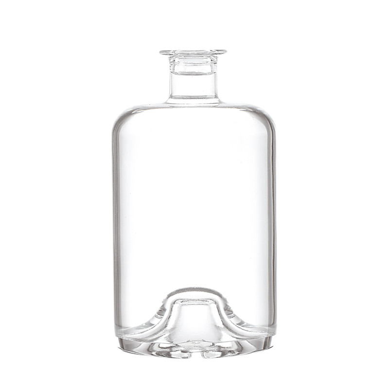 Tipo di sigillatura a sughero di legno Bottella di vetro larga 500 ml personalizzata per rum Tequila Vodka Brandy Oil