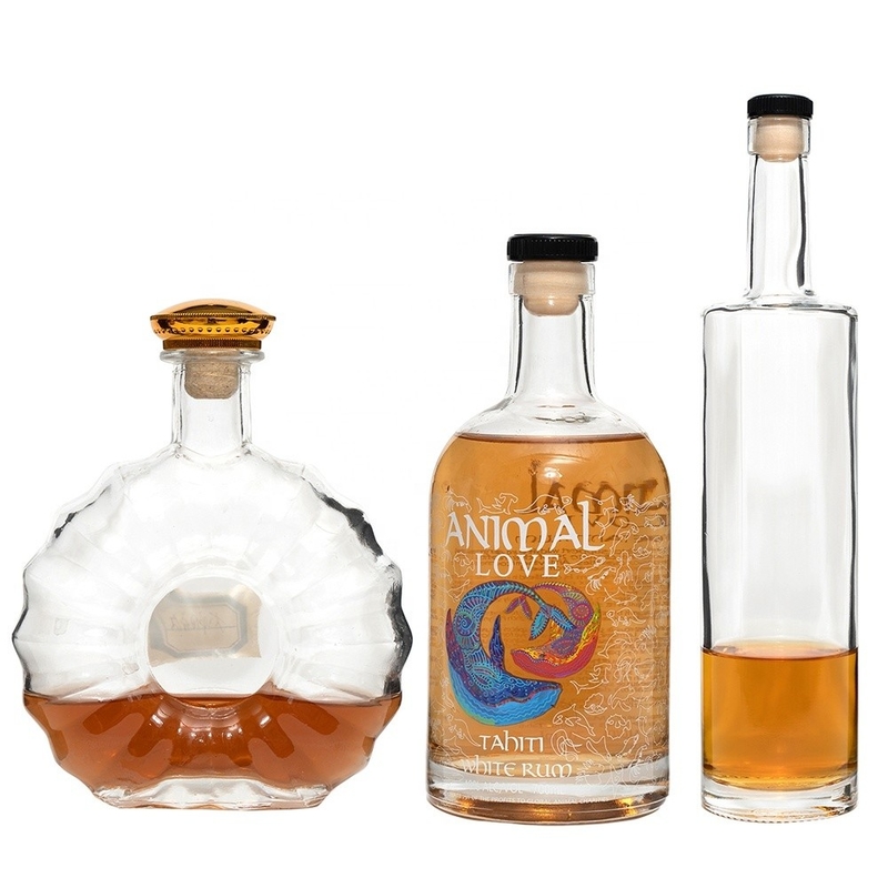 Bottiglia in vetro da 750 ml con Decal Surface Handling e Crystal Color Spray Printing
