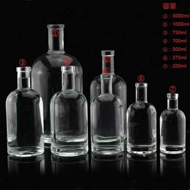 Bottiglia di vetro di sughero per l'industria delle bevande in Messico Tequila Vodka e whisky