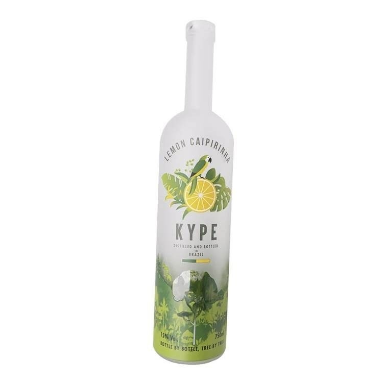 500 ml Stampa a schermo su misura Corona ghiacciata Royal Whisky Vodka Gin Bottiglie di vetro con sughero