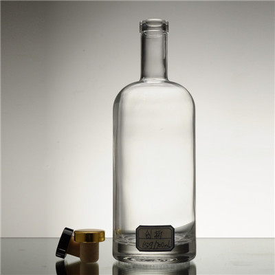 Super Flint 700ml Spirit Glass Vodka Flascia con sughero OEM/ODM Accettabile Personalizzabile
