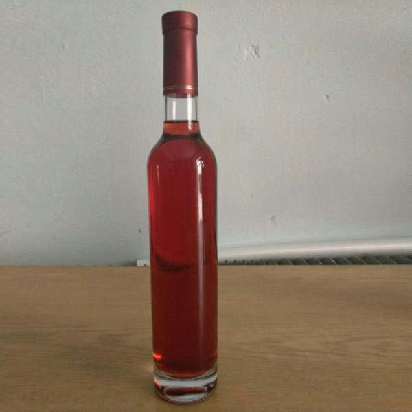Stampa del logo personalizzabile Vetro rotondo e magro Bottiglie di vodka con sigillo di sughero