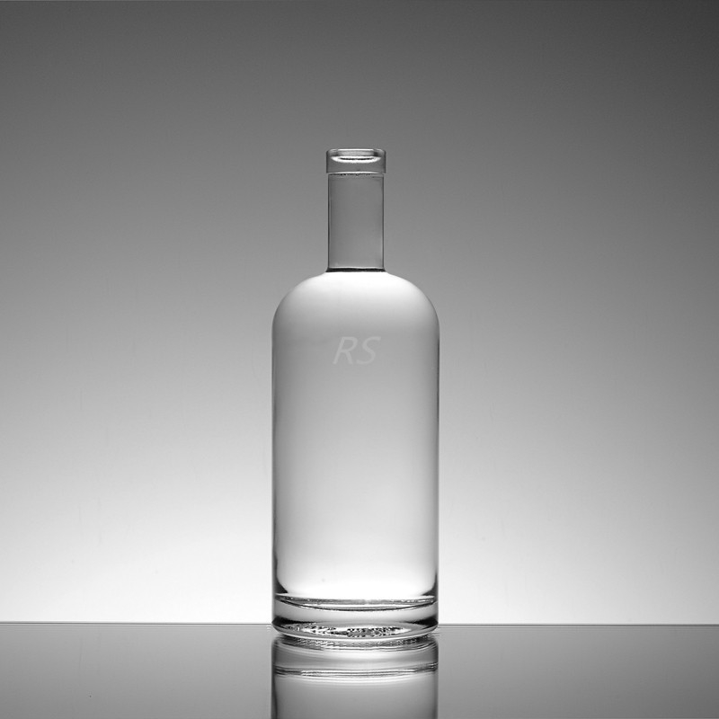 Collare di vetro 750 ml Super Flint Rum Bottiglia vuota di liquore per il trasporto di bevande