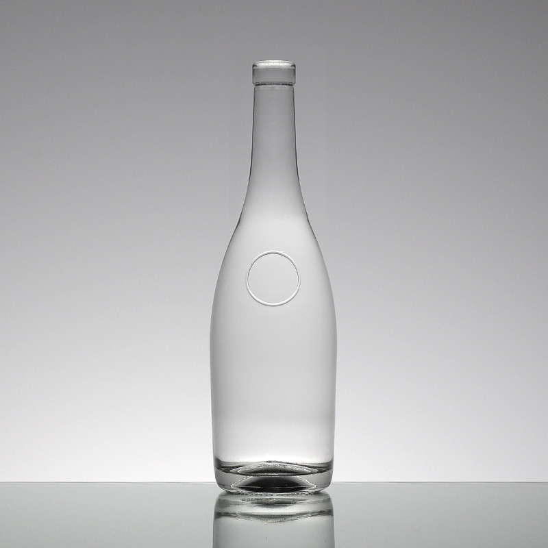 Bottiglia in vetro di liquore a sfera 750 ml con sughero 1 litro