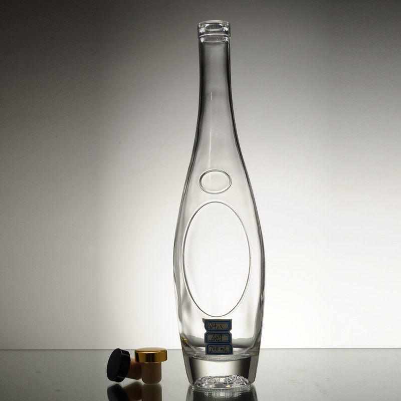 Materiale di vetro di alto filtro Bottiglia di vetro 750 ml Bottiglie di olio d'oliva chiare Tipo di tenuta del sughero