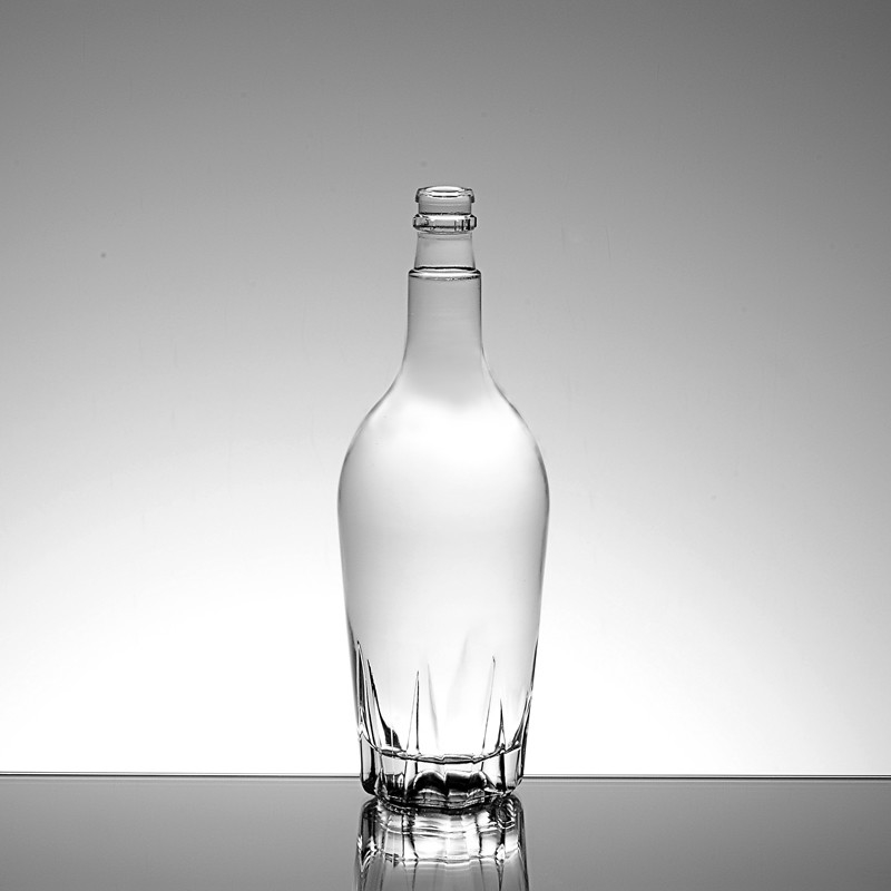 Bottiglia di vetro di vino spiritoso 750 ml 700 ml trasparente a sughero con materiale di vetro Super Flint