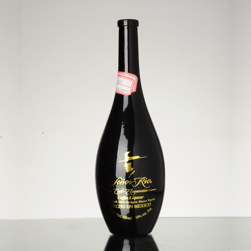 350 ml 550 ml 750 ml Bottiglia di vetro vuota per vodka whisky vino rosso Decal superficie manipolazione